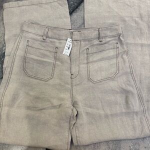 Ladies Madewell Linen Wide Leg Pant.